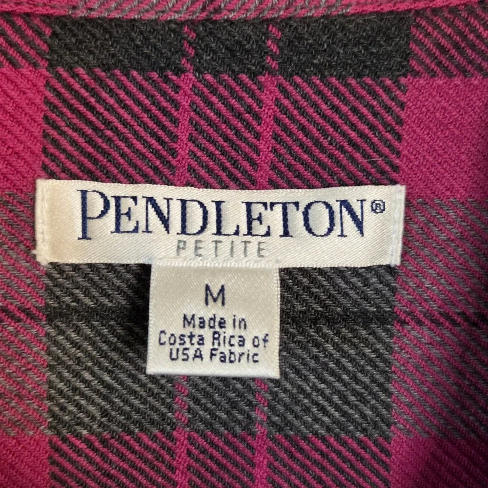 Pendleton Plaid Wool Jacket Blazer Women's Medium Petite Academia Preppy Office